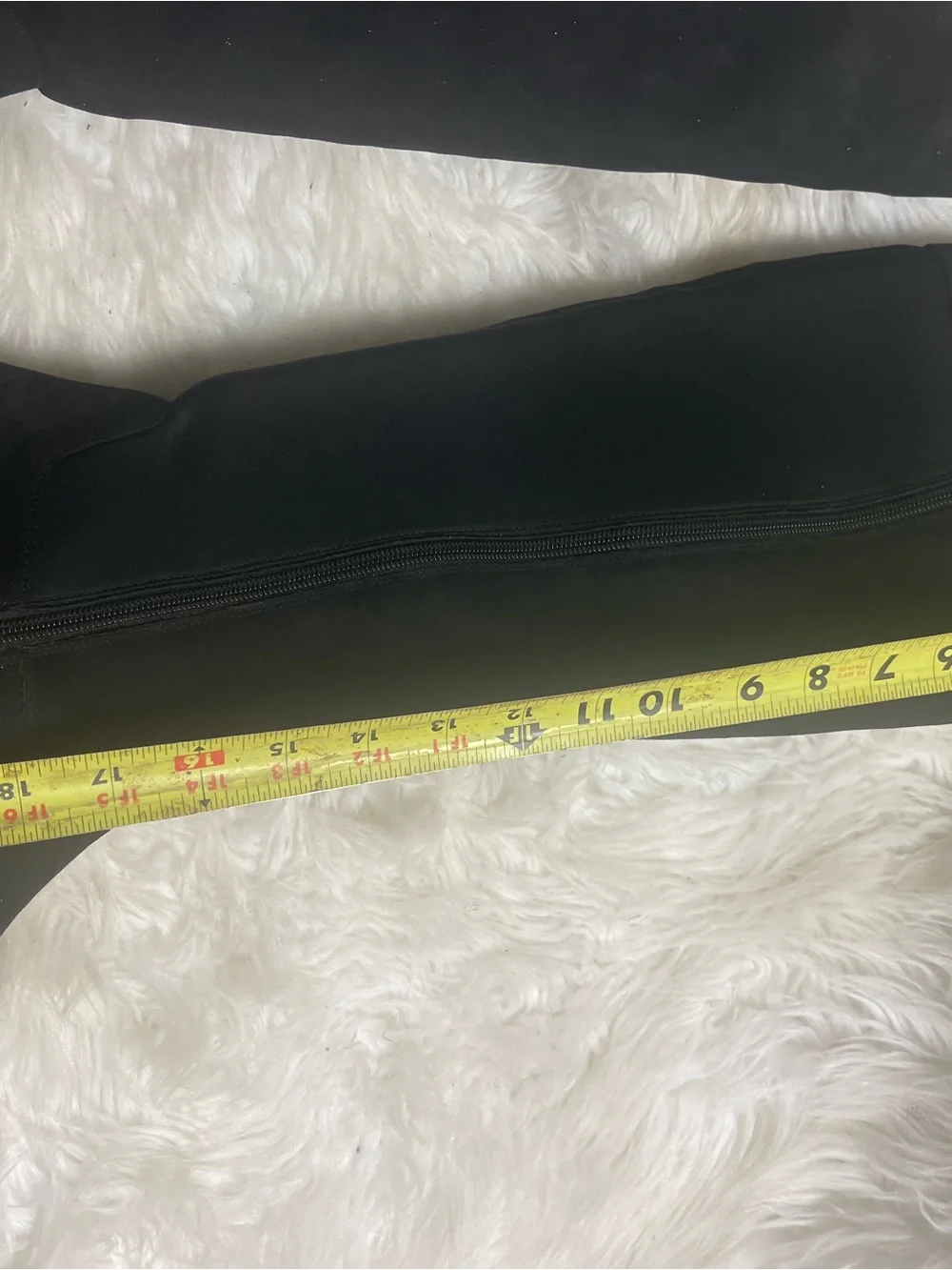 Calvin Klein synthetic suede over the knee boots SZ10 silver accent side zipper